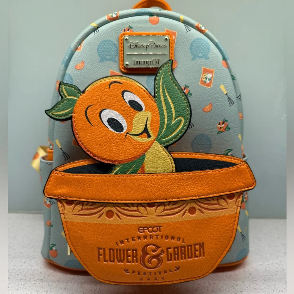 NEW Loungefly Disney Orange Bird Backpack EPCOT Flower Garden 2024 - Picture 2 of 6